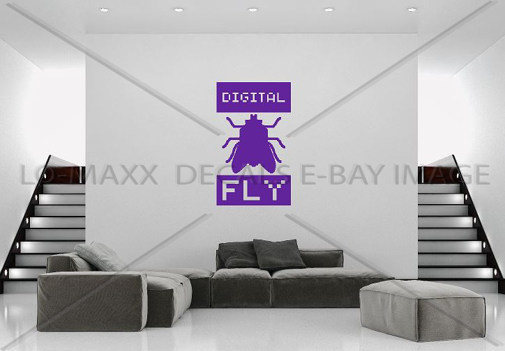 Digital Fly Custom Art Graphic Design Various Colors & Sizes Die Cut Vinyl Decal