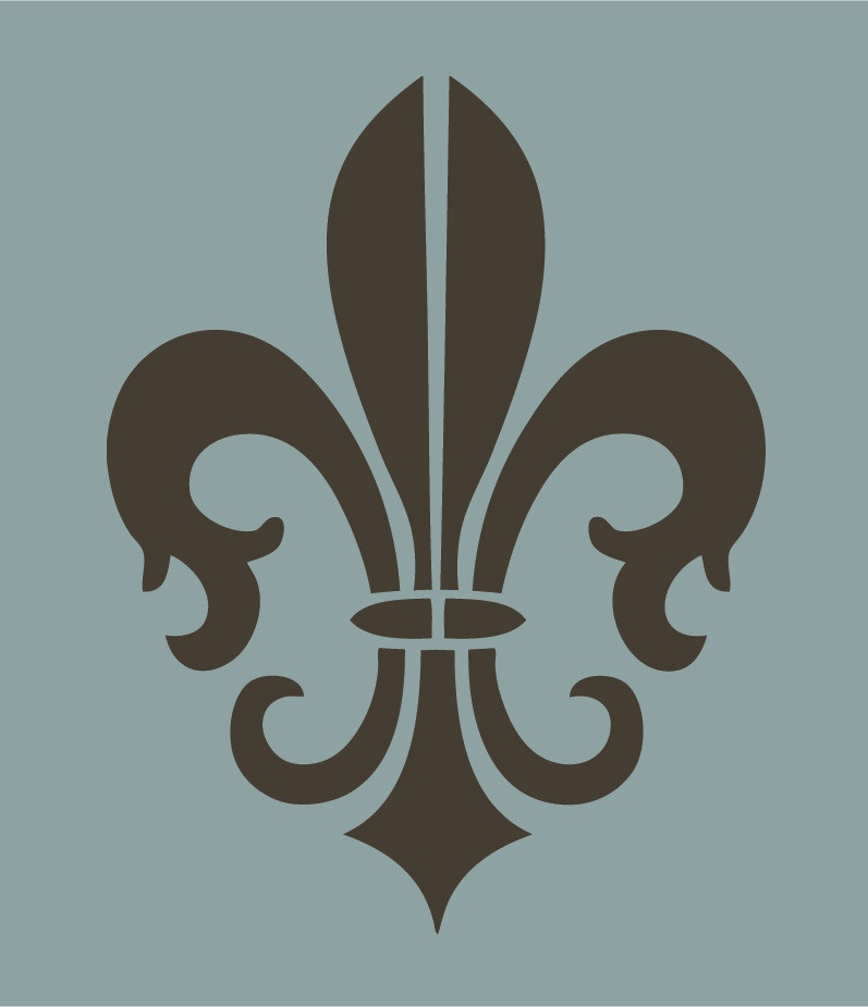 Large Wall Fleur De Lis Mylar Damask STENCIL Pattern FAUX MURAL Reusable 0001