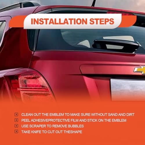 3PCS Gold Cut Your-Own Emblem Overlay DIY Decals for Chevy Compatible Yellow