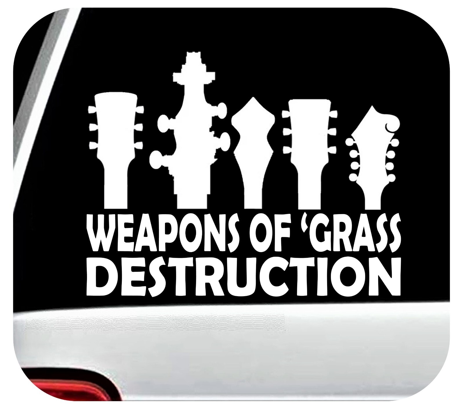 Bluegrass Music Acoustic Guitar Upright Bass Banjo Mandolin Decal Sticker BG2096