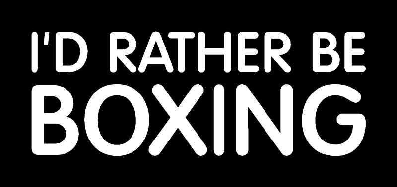 I'D RATHER BE BOXING Vinyl Decal (3 Sizes, 12 Colors)