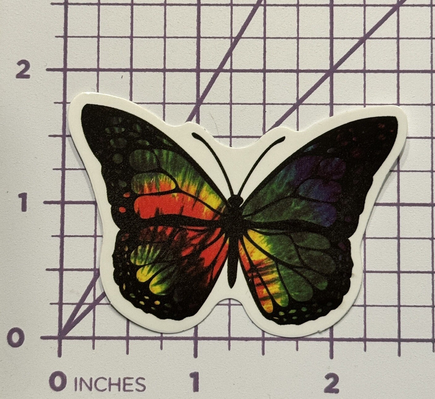 Rainbow Tye Dye Butterfly – Vinyl Decal Sticker Bomb Tumbler Psychedelic