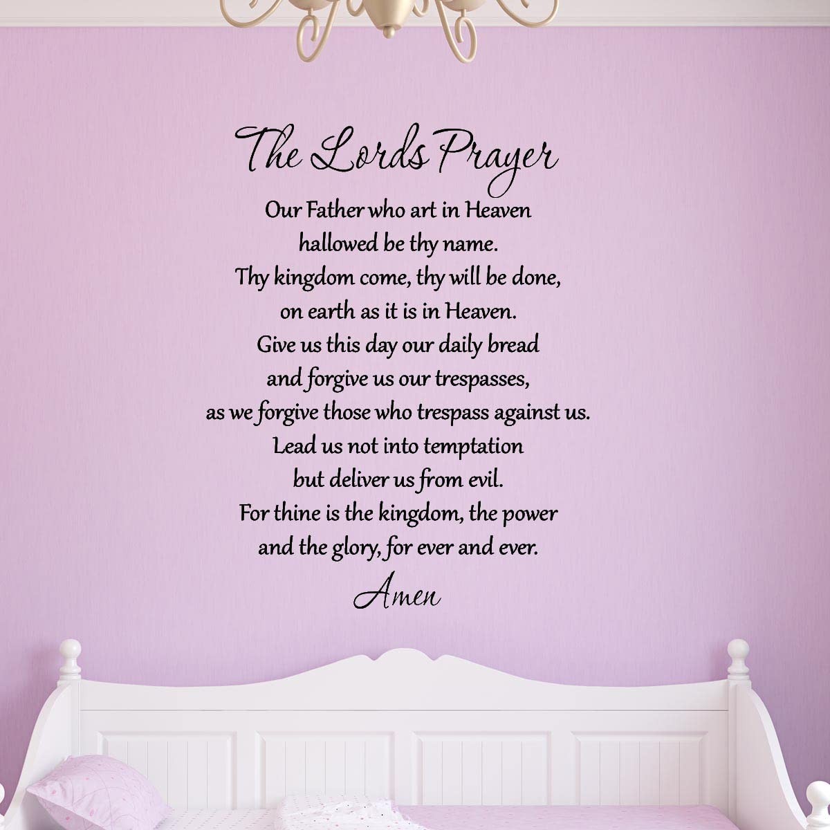 The Lord's Prayer Bible Wall Decal Our Father Vinyl Wall Art Scripture Quote Fai
