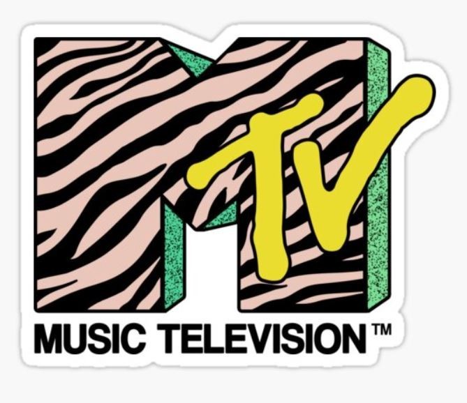 MTV Retro Logo ~ 2" Vinyl Sticker ~ 1980s ~ 1990s ~ Music Television ~ Zebra