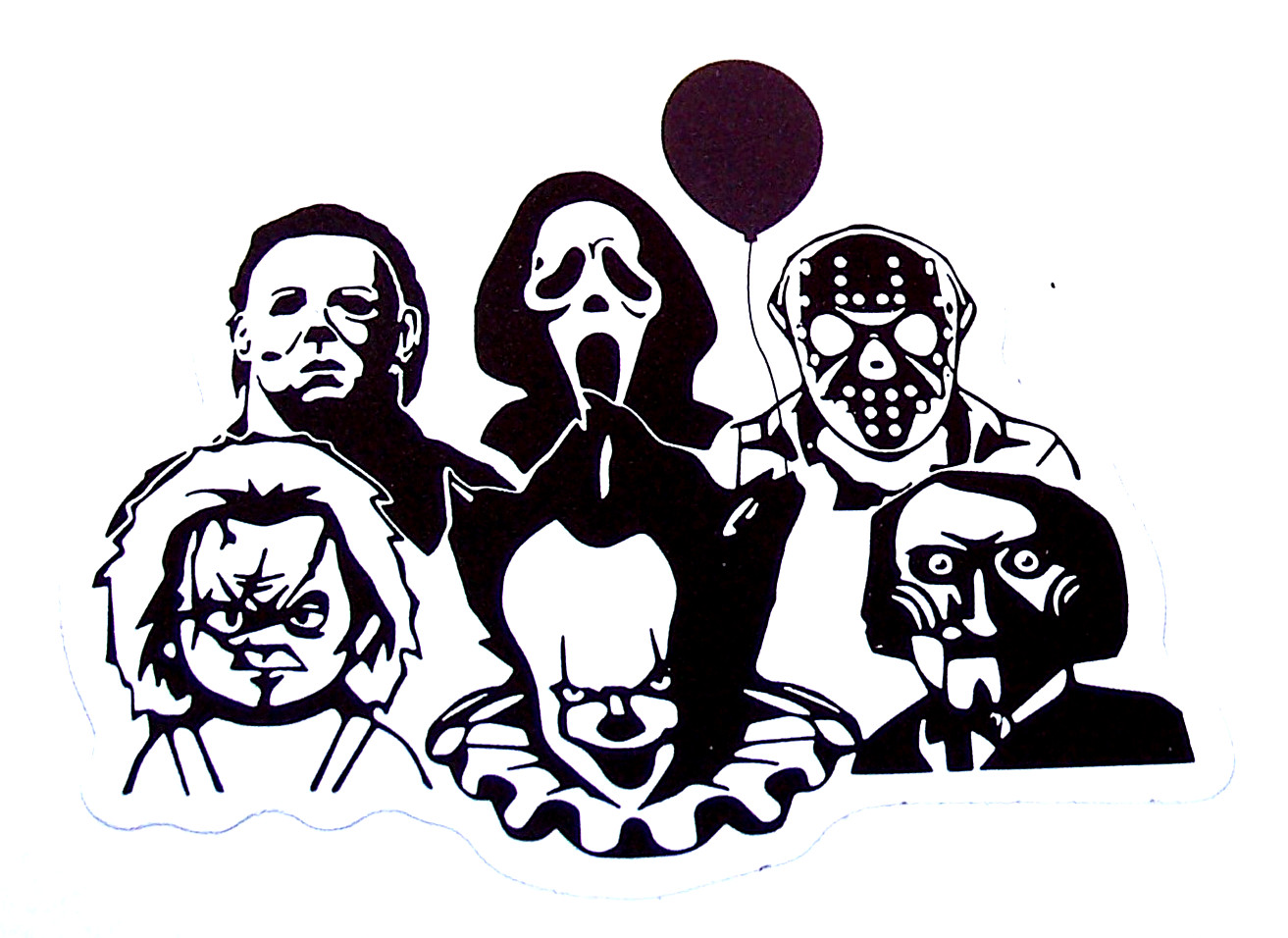 CLASSIC MONSTERS Cut Sticker Decal Movie Horror Film Jigsaw Michael Myers Jason