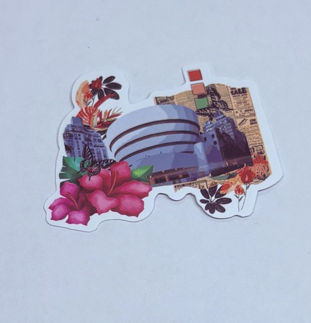New York Sticker Guggenheim Museum Travel Tour Art Decal Vinyl Souvenir Tc6