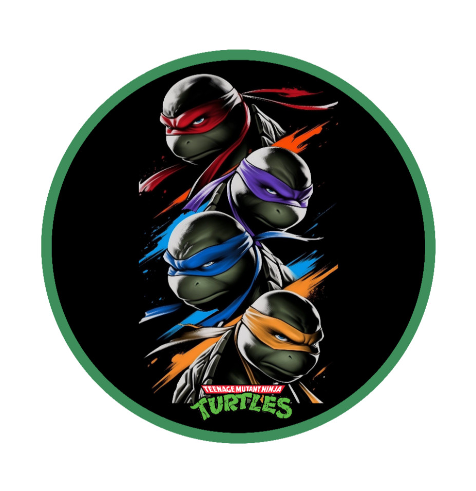 Teenage MN Turtles "Vertical" – 4" Handmade Vinyl Decal Vehicle Decor Cooler 26