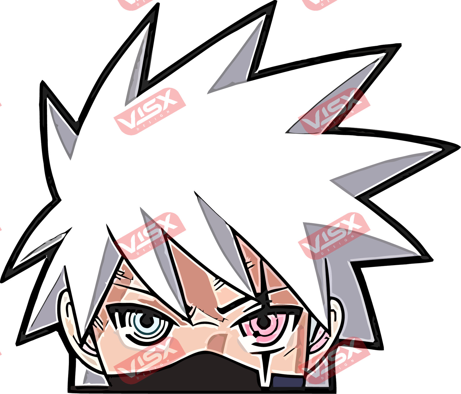 Kakashi Hatake Naruto Bumper Peeker Decals Anime Car Sticker Vinyl