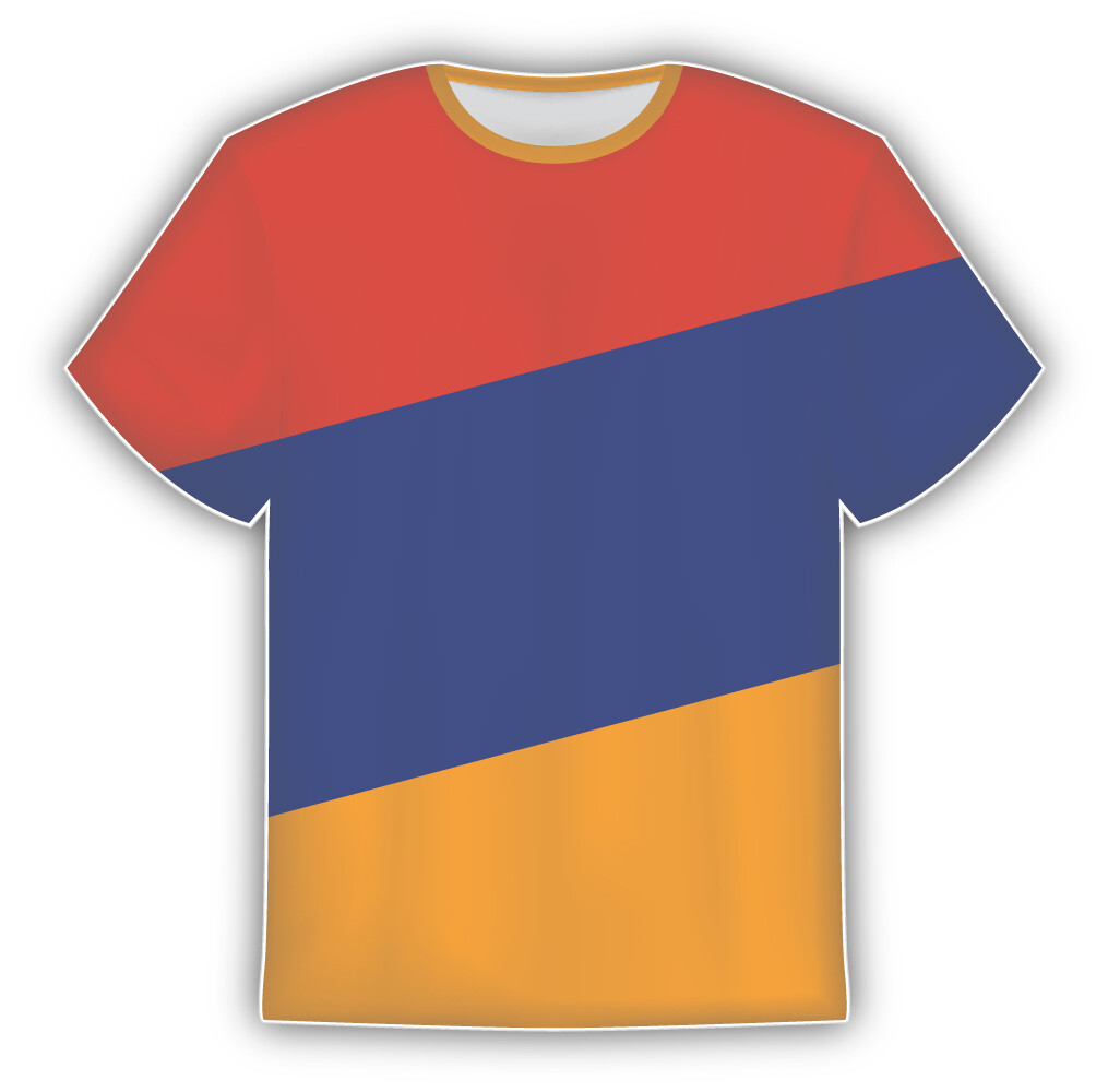 Armenia Flag Sticker In The Form Of T Shirt Vinyl Sticker Decal