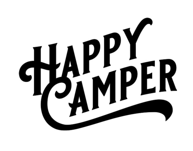 Happy Camper Vinyl Decal Bumper Sticker Car Window Mirror Wall Art Camping
