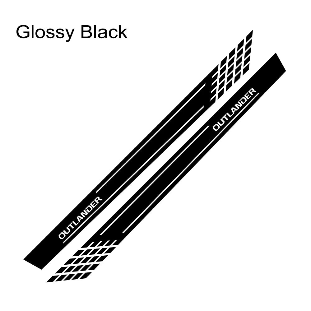 Aftermarket Door Side Skirt Stripe Decal for Mitsubishi Outlander | 2-Piece Vin