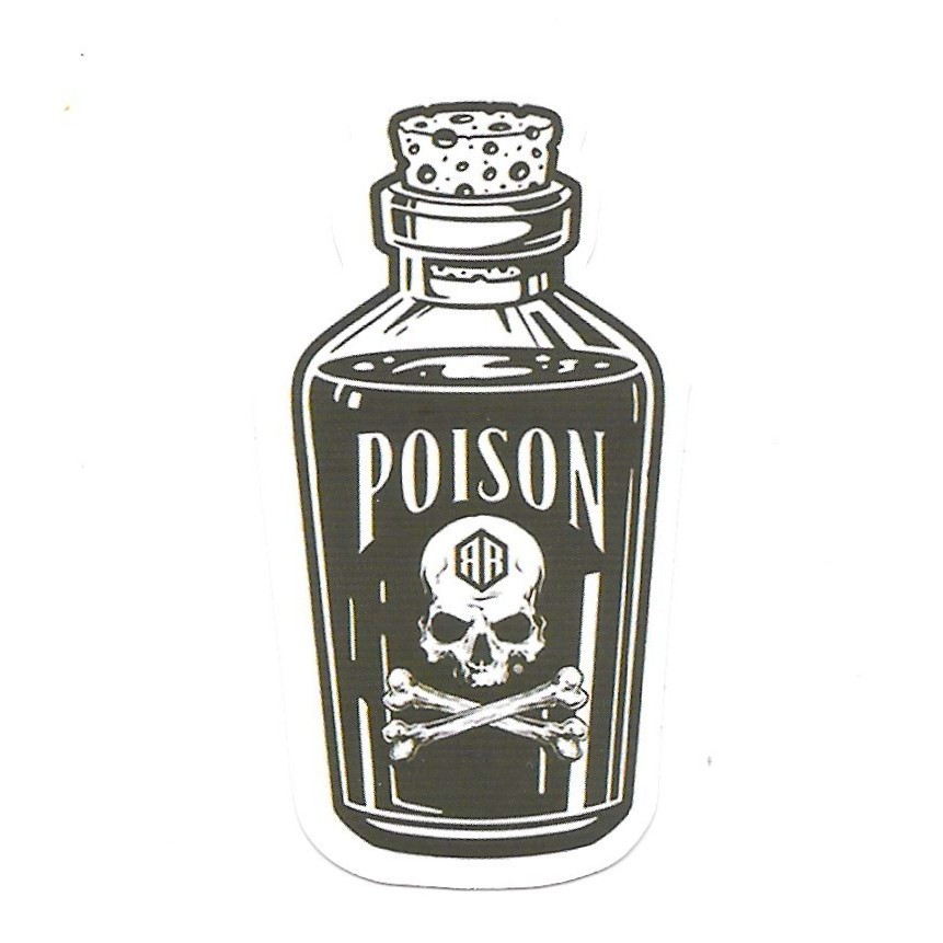 Poison Bottle Skull Crossbones Sticker Gothic Occult Decal Scrapbooking Journal