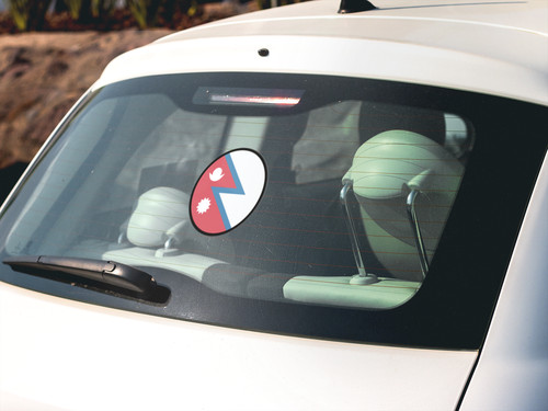 Nepal Flag Circle Sticker Decal