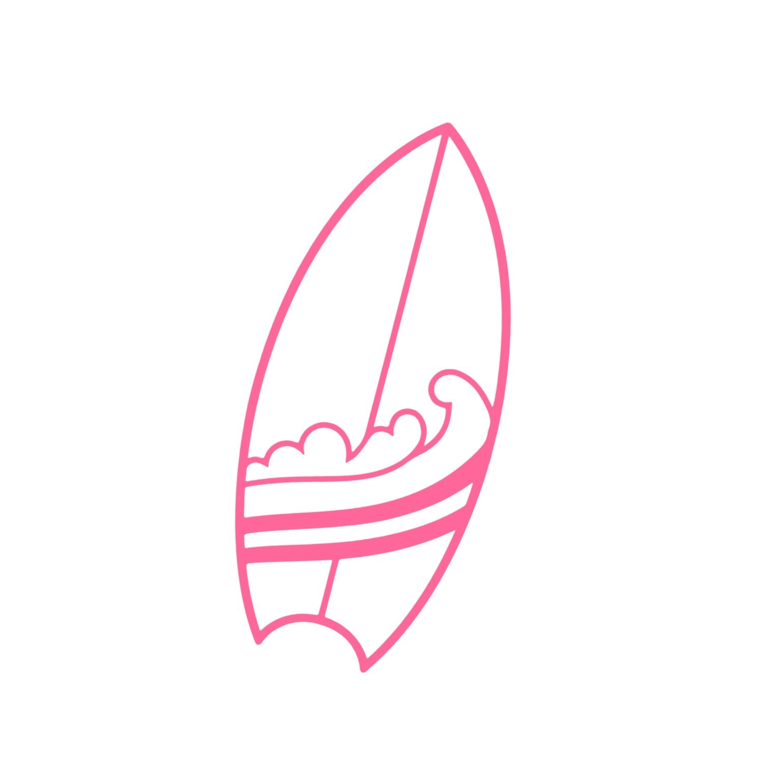 Surfboard Vinyl Decal for cars Windows Laptops Any Smooth Surface design #20