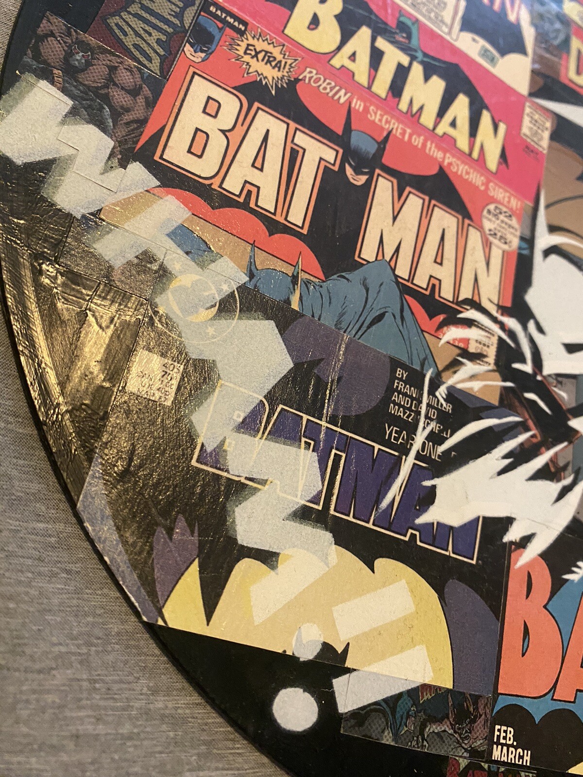 Batman Vinyl Record Collage Pop Decor Art Graffiti Office Decor Original