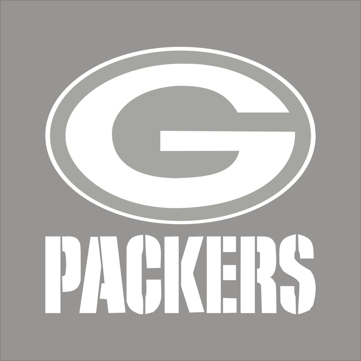 Green Bay Packers #7 NFL Team Logo 1 Color Vinyl Decal Sticker Window Car Wall