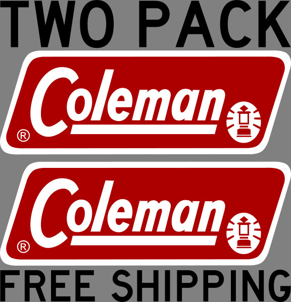 2 NEW COLEMAN REPLACEMENT STICKER LABEL DECAL LANTERN STOVE 1971-1983 FREE SHIP