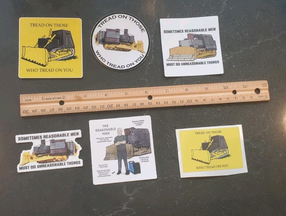 Killdozer stickers (6) weatherproof bumper vinyl decal VARIETY PACK