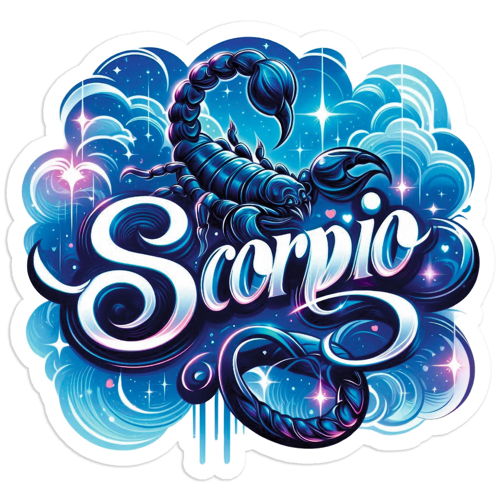 Scorpio Blue Zodiac – Vinyl Decal Sticker – Car Window Laptop – #12