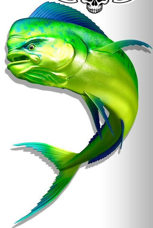 Fish Stickers Mahi Decals RV Decals Outdoor Vinyl 12" tall AFP-037