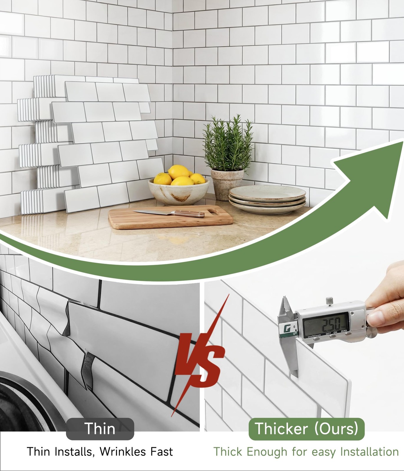 Peel and Stick Backsplash for Kitchen: Self Adhesive Wall Tiles for Bathroom …