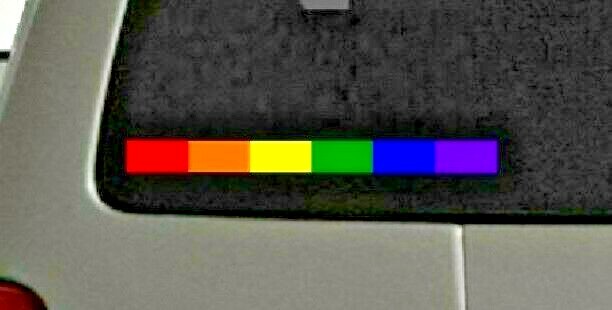 Gay Pride Rainbow Flag Car Vinyl Decal Outdoor Window Car Sticker LGBT
