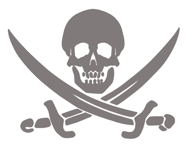 SWORDS CROSSES AND SKULL. Decal Stickers for Cars, Windows, Laptops, Tablets.