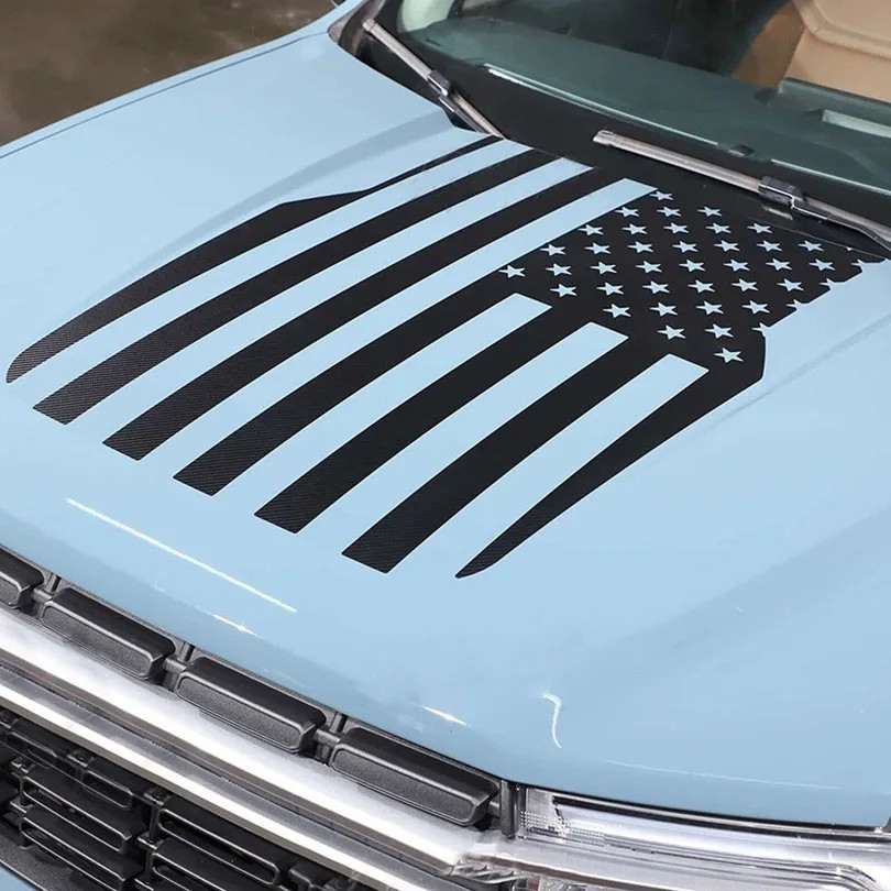Aftermarket Ford Maverick Hood Scoop Decal Kit – Matte Vinyl Wrap Overlay (2022–