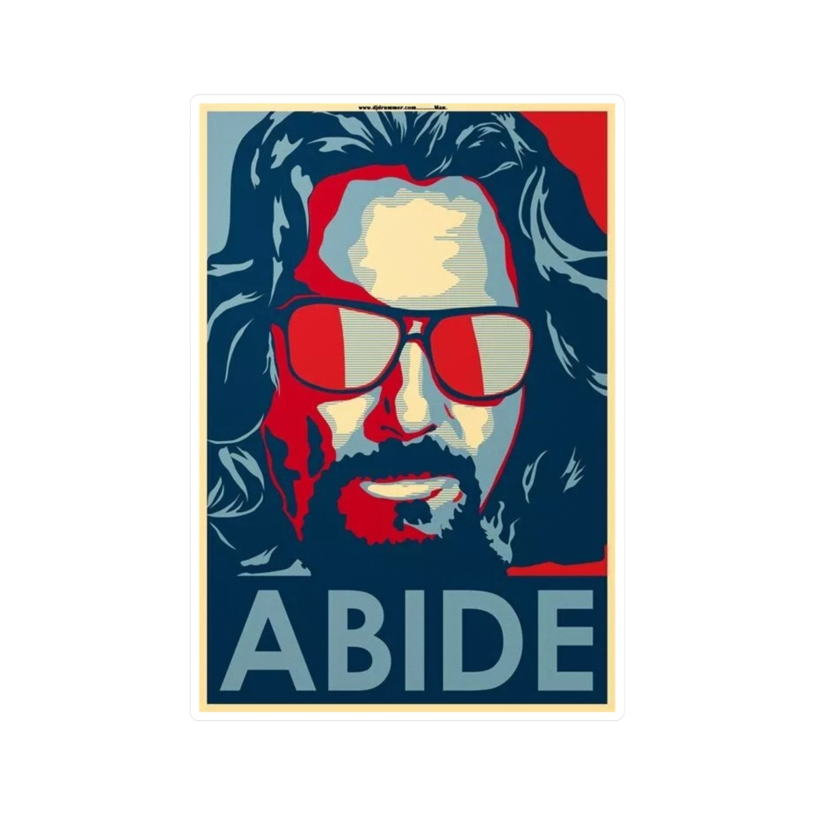 The big lebowski sticker Abide, Cool Wall Sticker, Stylish Home Decor