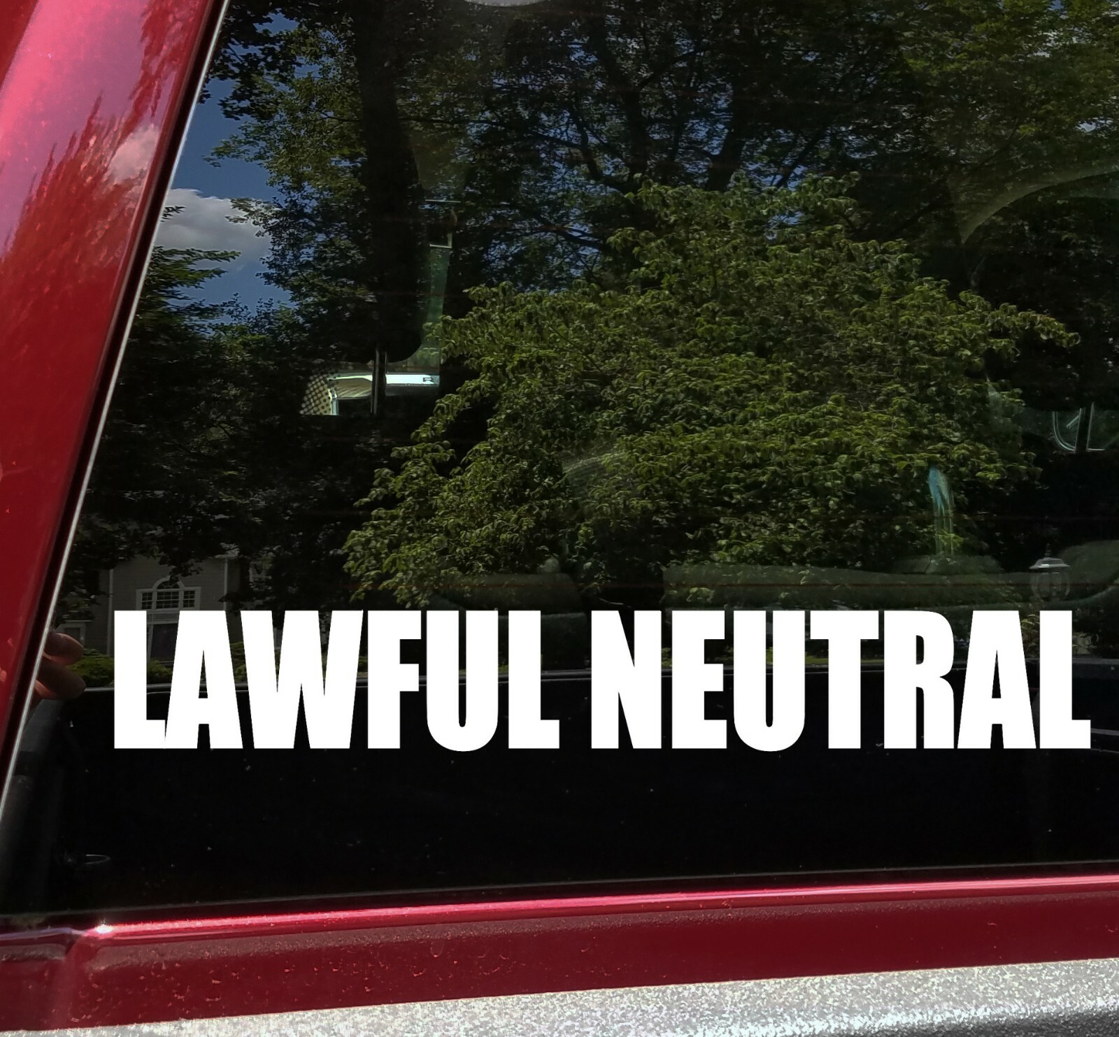 Lawful Neutral Vinyl Sticker – RPG Role Playing Character Alignment V1 – Decal