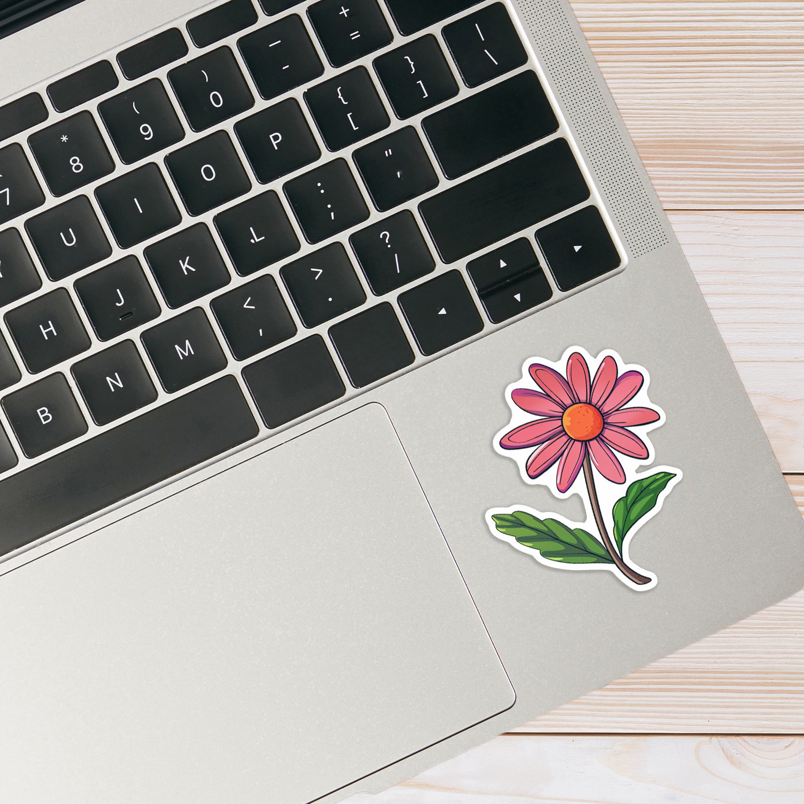 Pink Daisy Flower Bloom – Vinyl Decal Sticker – Car Window Laptop – #1601