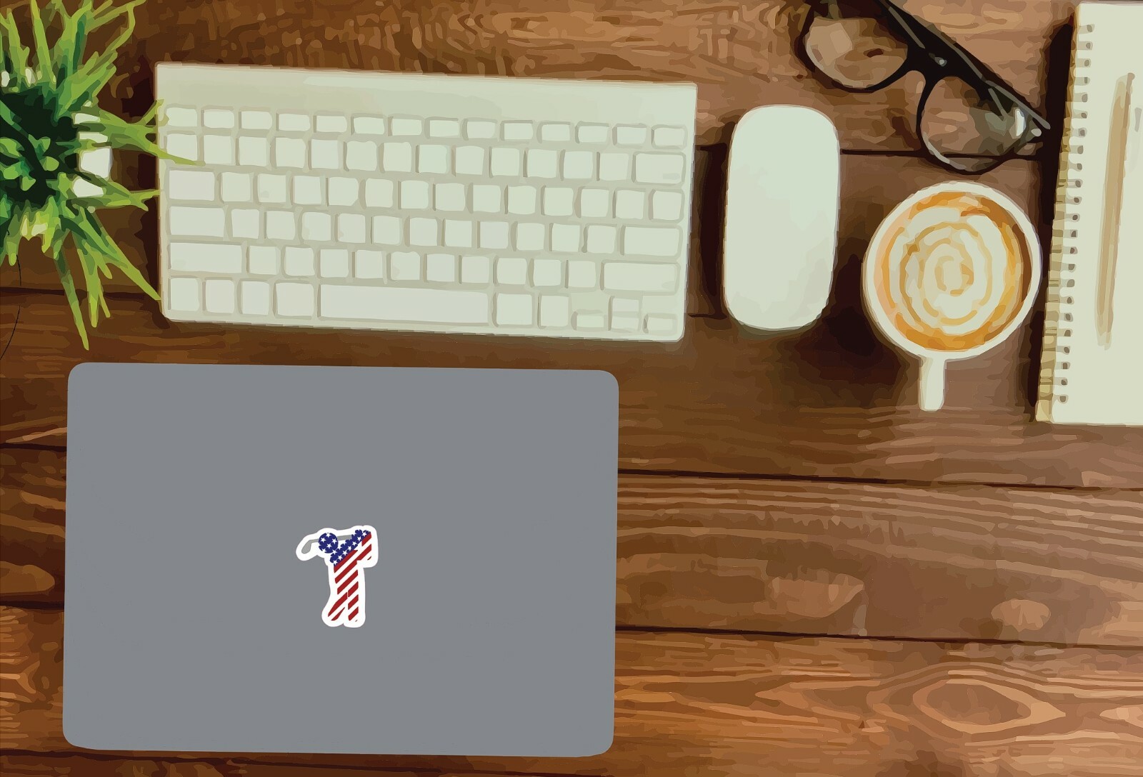 Golf Sticker USA Flag America Waterproof – Buy Any 4 For $1.75 Each Storewide!