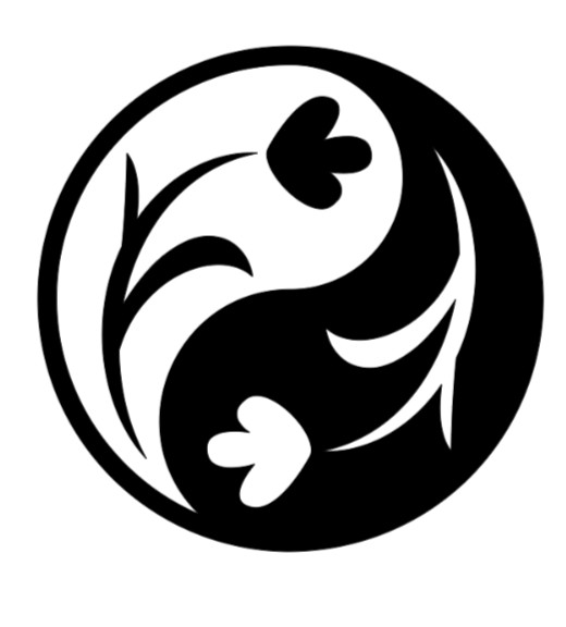 Yin Yang Flowers Vinyl Decal Sticker Car Truck Window Laptop Chinese Symbol