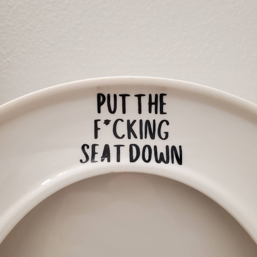 Put The F*ing Seat Down/Put The Seat Down – Decal for Bathroom 2"