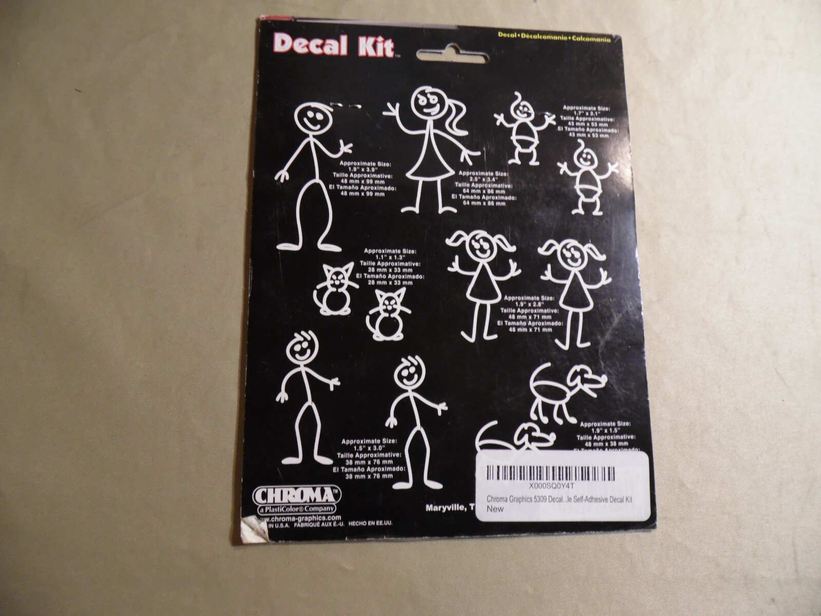 Family Decal Kit / 12 Decals / New Unopened / Free Domestic Shipping