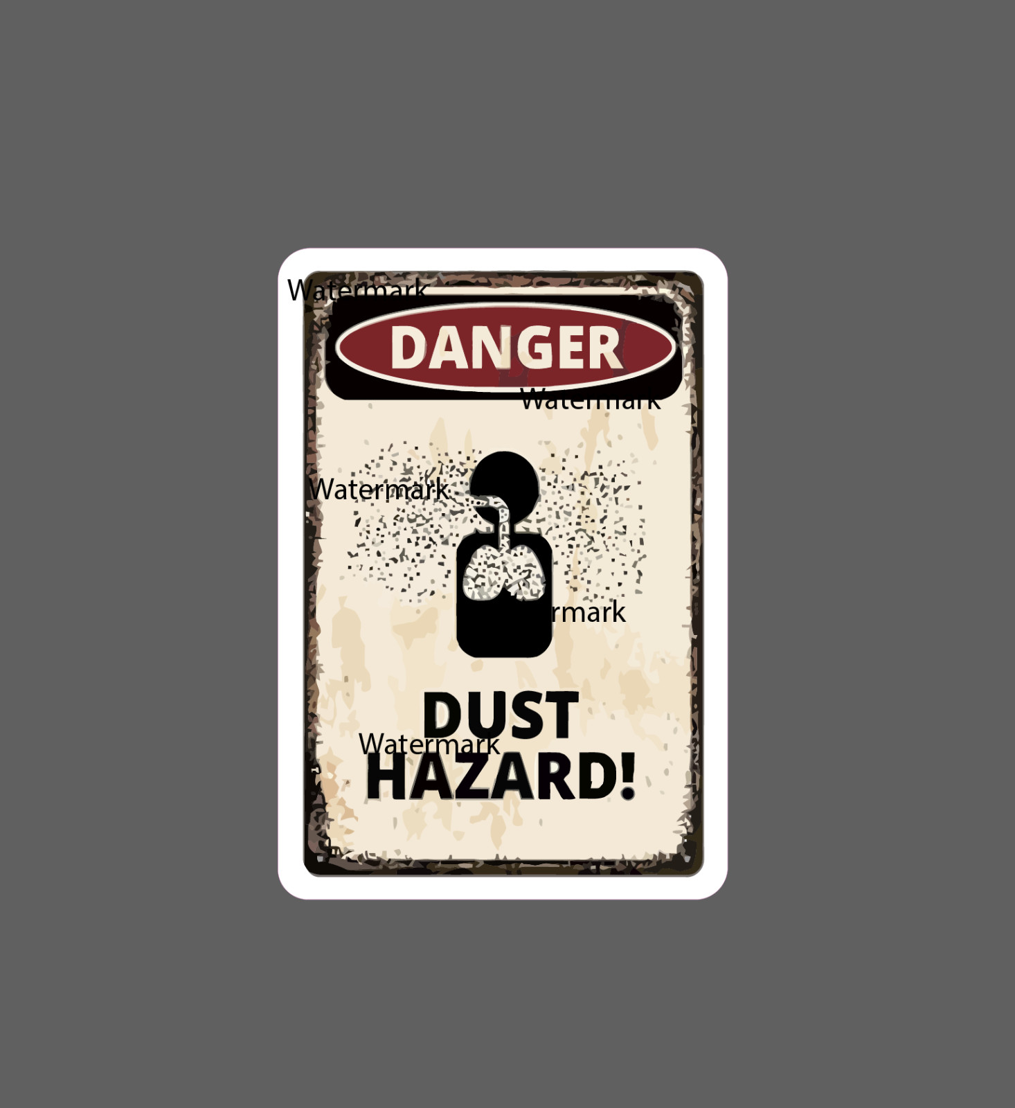Dust Hazard Sticker Work Waterproof NEW – Buy Any 4 For $1.75 EACH Storewide!