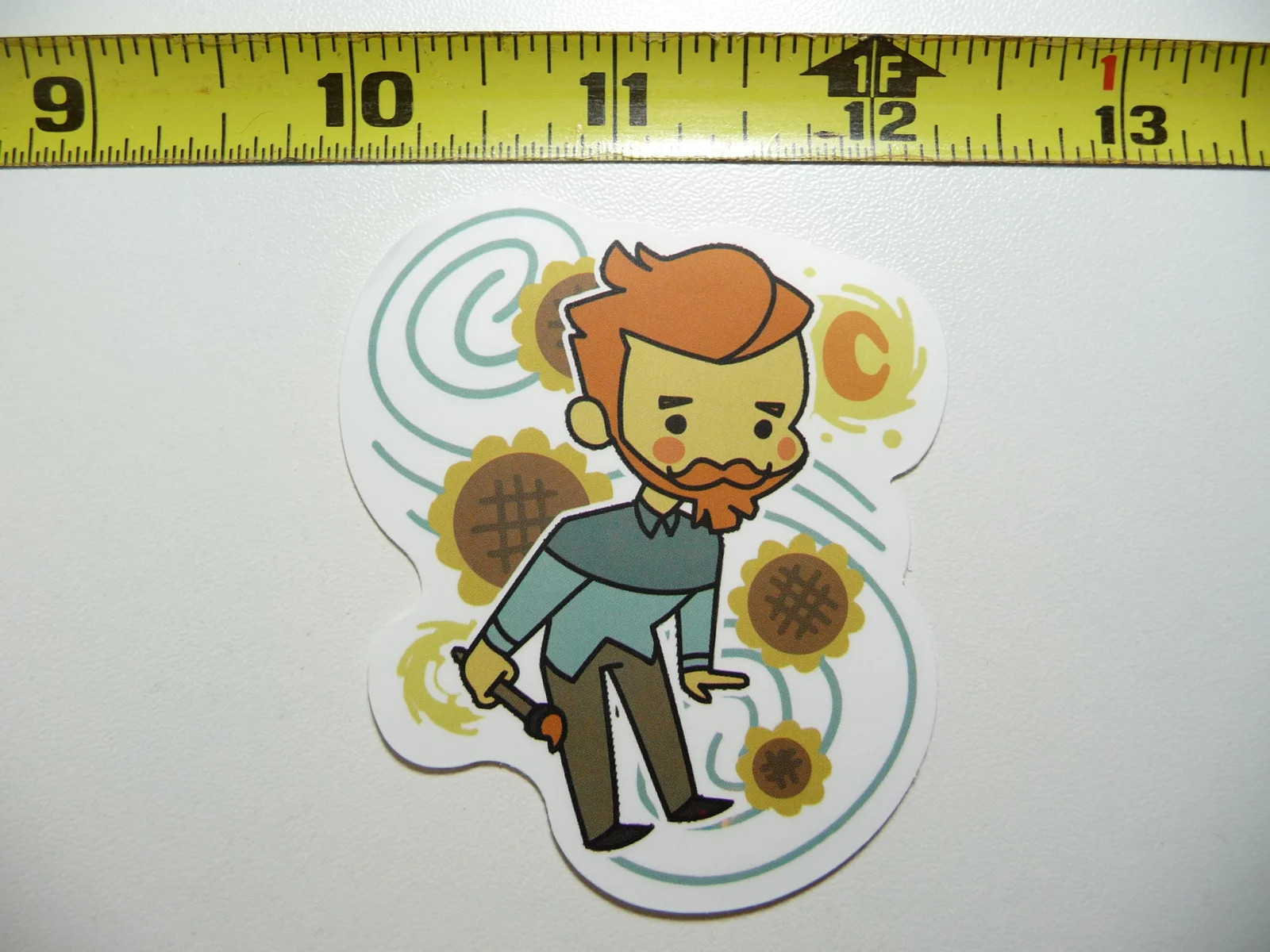 VINCENT VAN GOGH ARTSY SUNFLOWERS PAINTING SMALL STICKER DECAL CLASSIC ARTIST