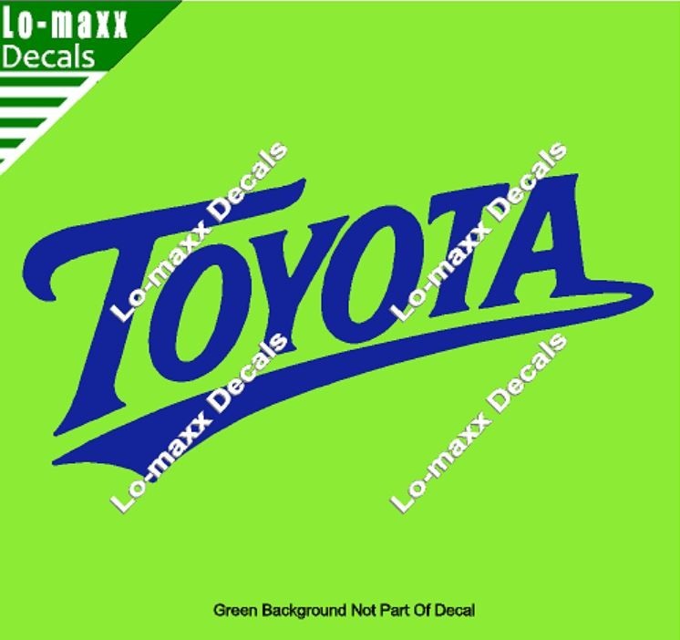 Toyota Custom Graphics Wording High Performance Premium Vinyl Die Cut Decal