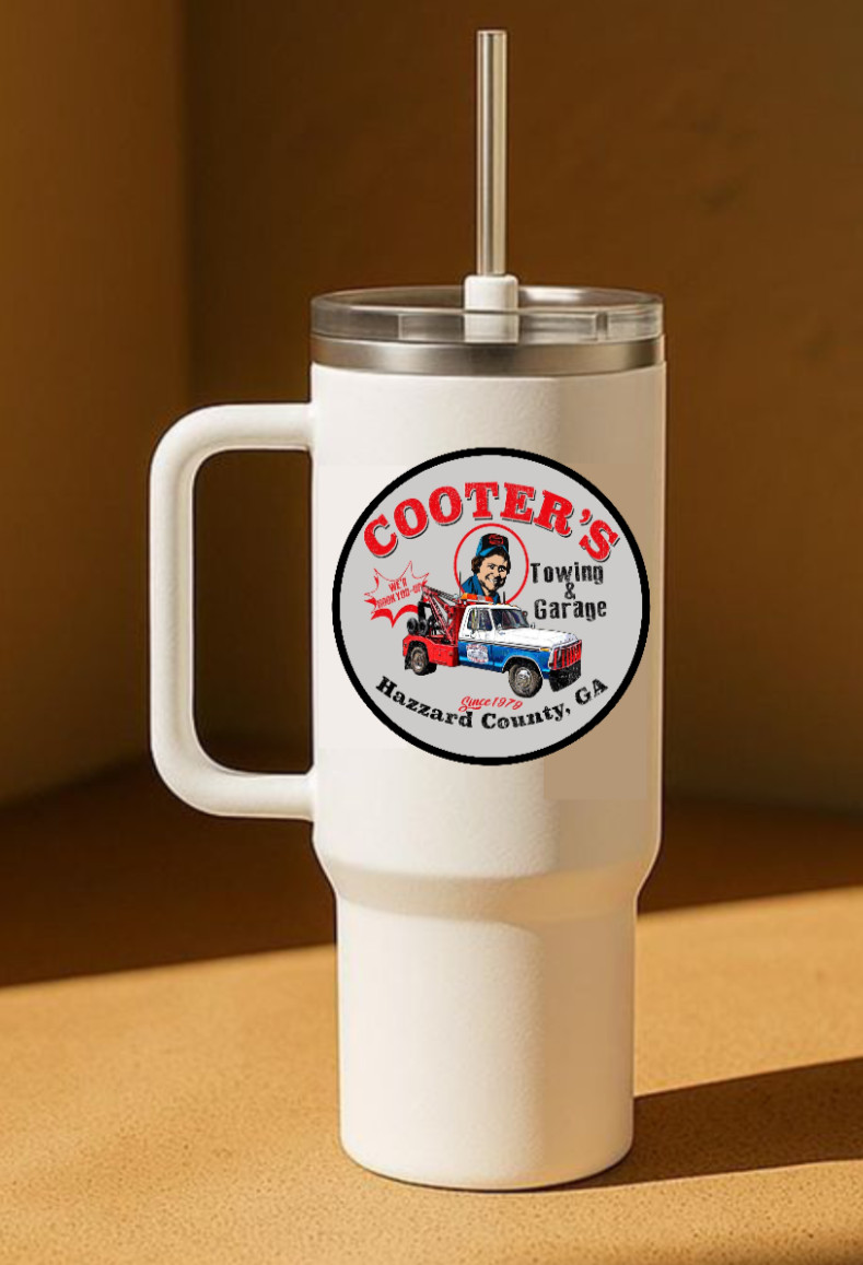 Dukes of Hazzard (Cooter's Garage) 4" Vinyl Decal Sticker Vehicle Cooler Laptop