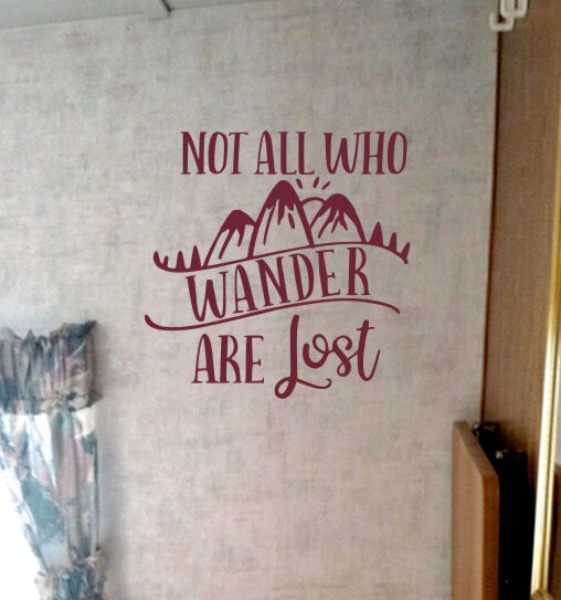 Travel RV Wall Art Decal Not All Who Wander Are Lost Inspirational Camper Quotes