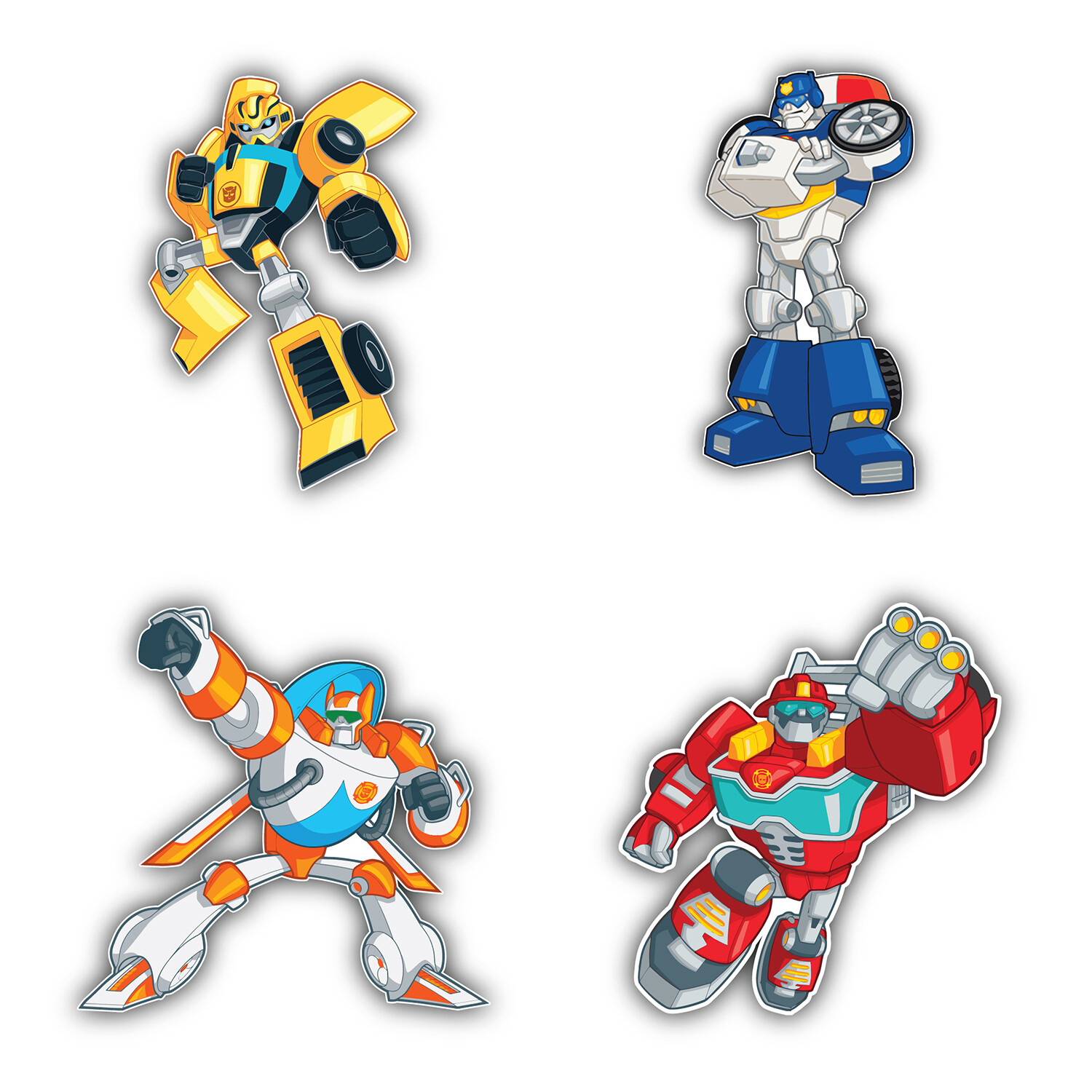 Transformers Cartoon Set Of 4 Vinyl Sticker Decal – 5" longer side ID:2
