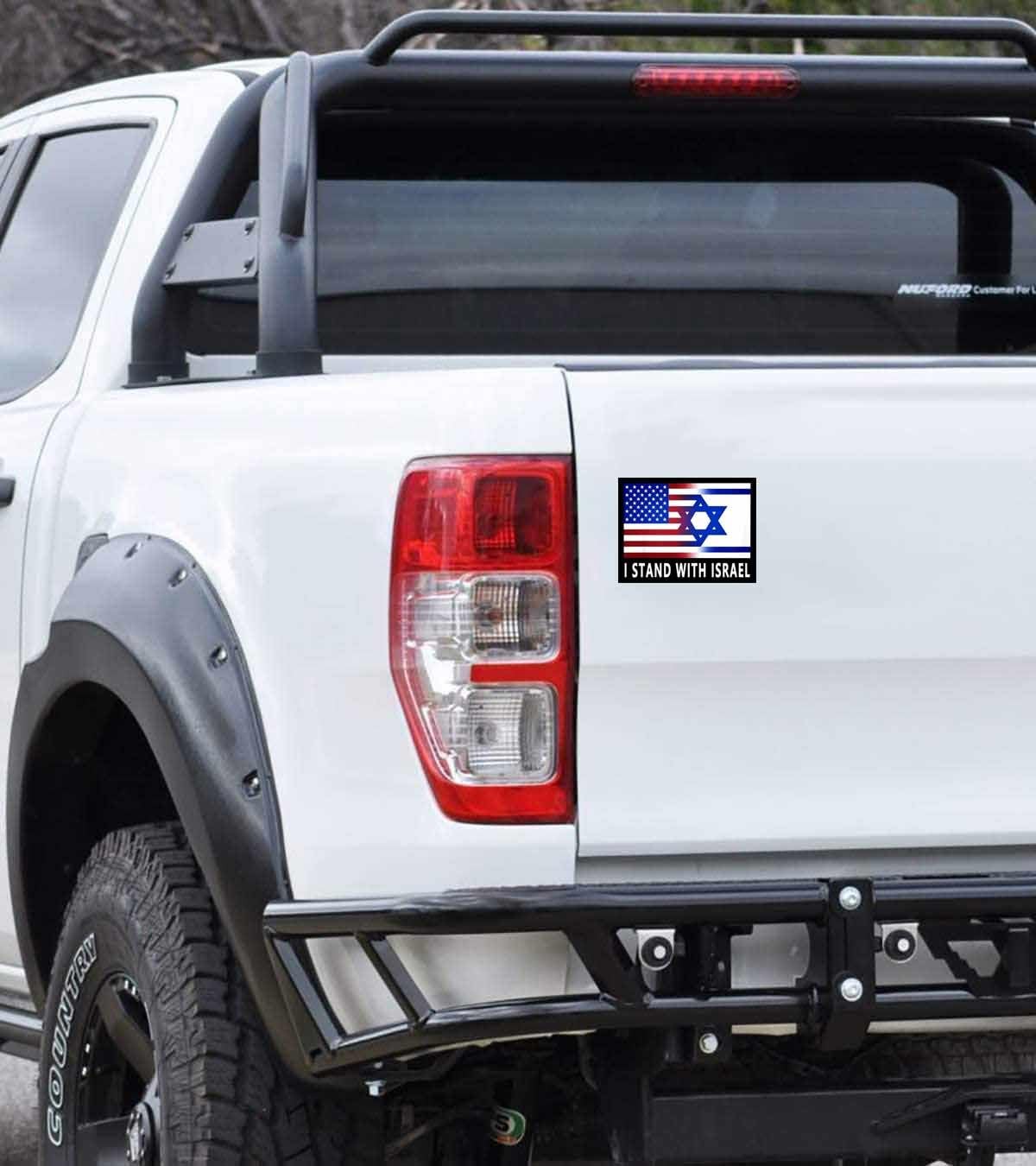 10 Pack I Stand with Israel American USA and Israel Flag Support Israel Stick…