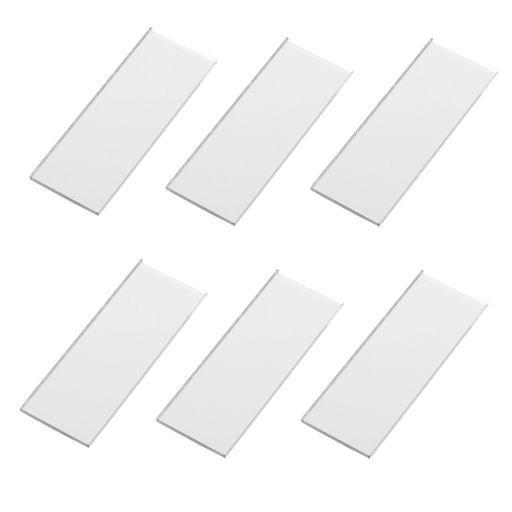 10pcs Mirror Mosaic Tile Rectangular Mosaic Mirrors Stripes Craft Mirror