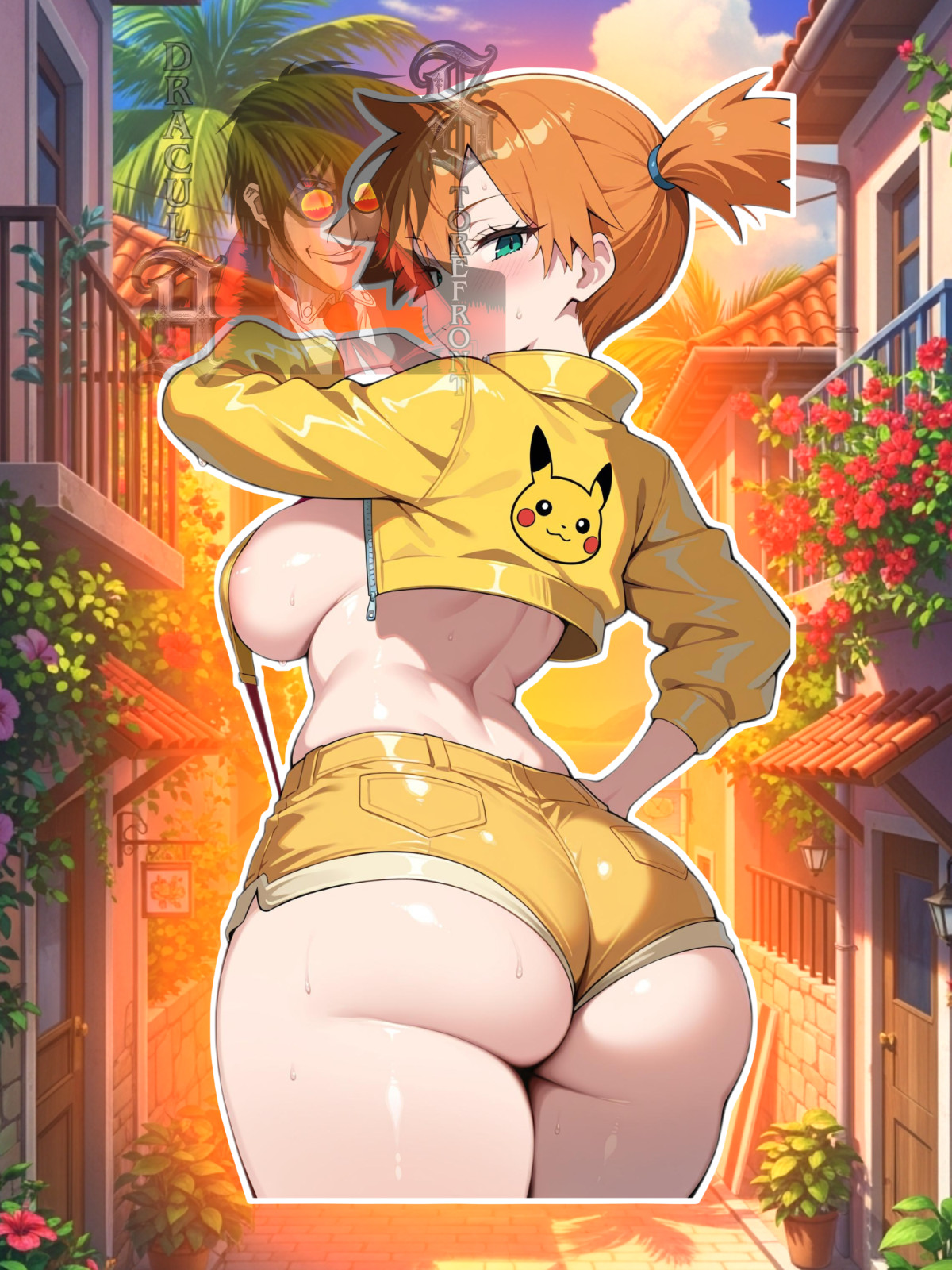 Adult Anime Waifu Pokemon Misty/ Kasumi 6" Vinyl Sticker