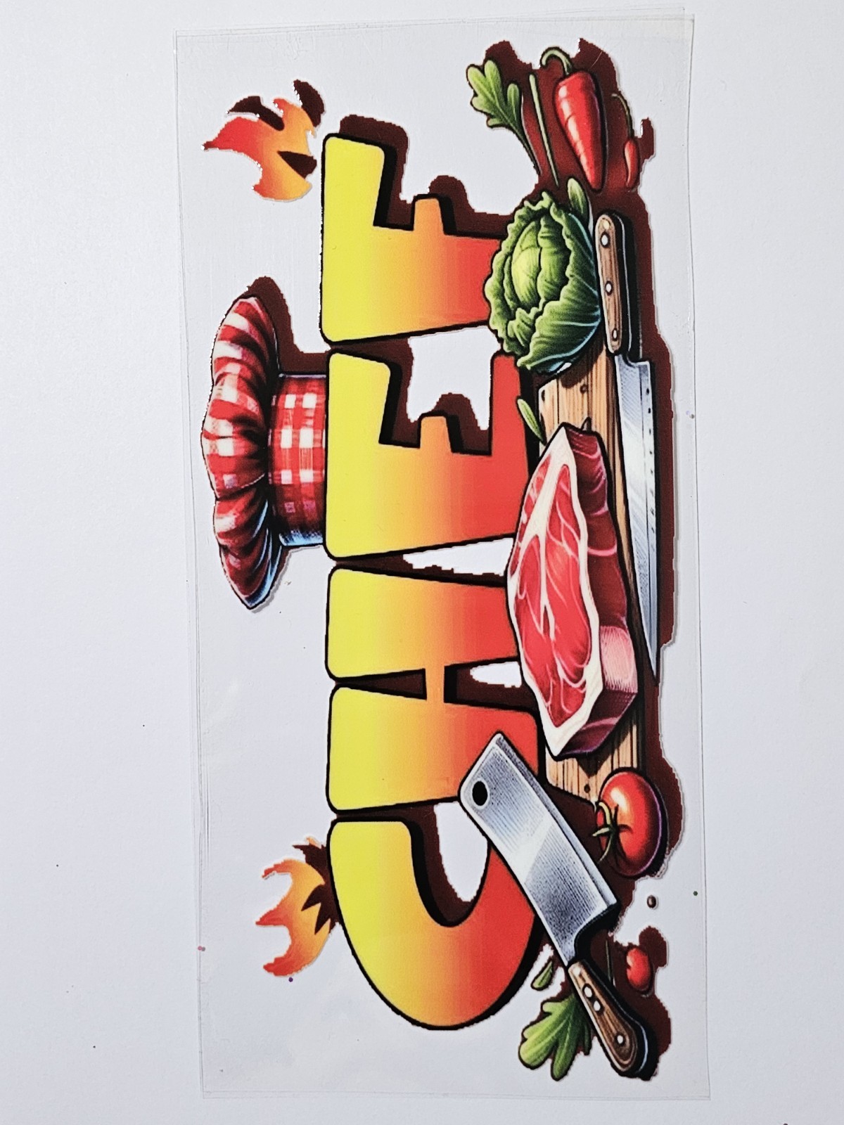 Chef UV DTF Transfer Sticker Wrap Tumbler UVDTF BUY 10+ GET COMBINED SHIPPING
