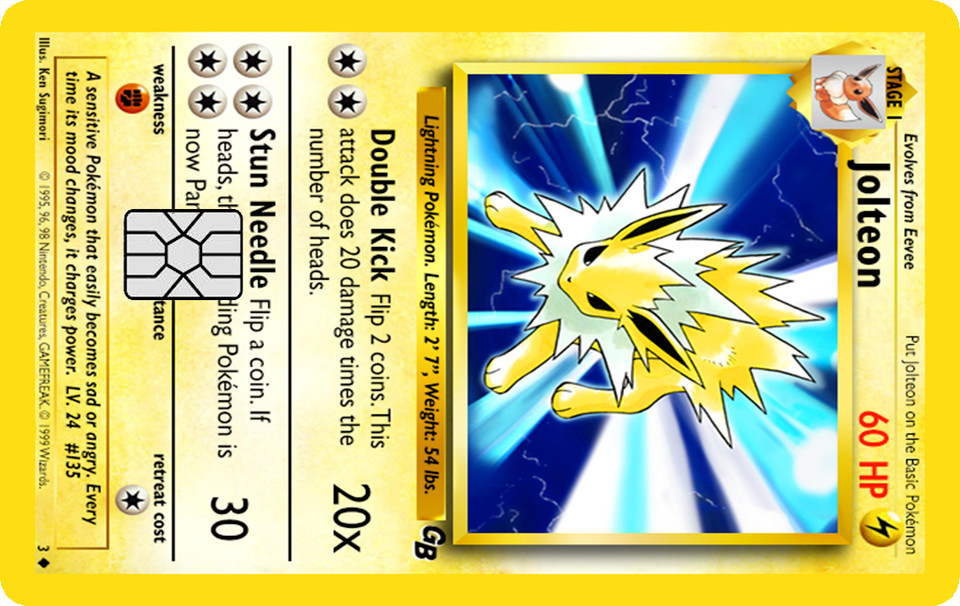 Pokémonster Card Collection Credit Card Skin / Wrap Decal Pre-Cut Sticker