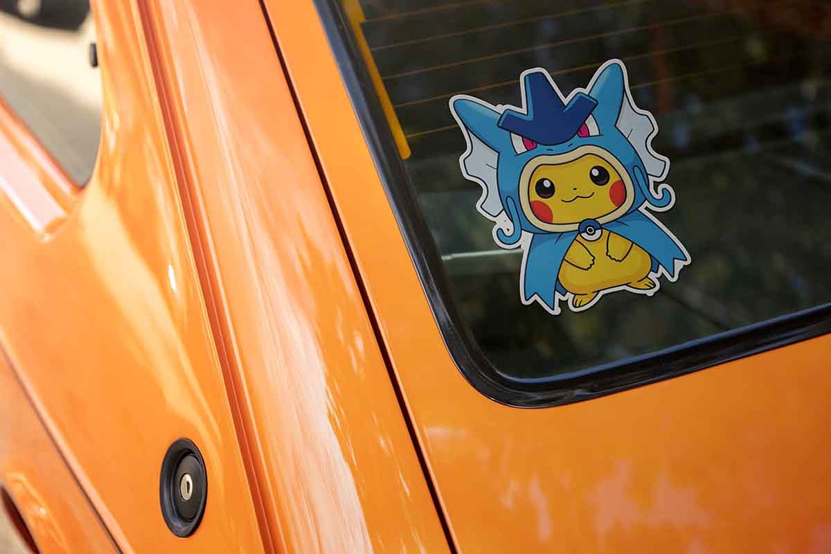Poncho Pikachu Gyarados Costume Vinyl Decal Sticker – Cute Pokémon Art –