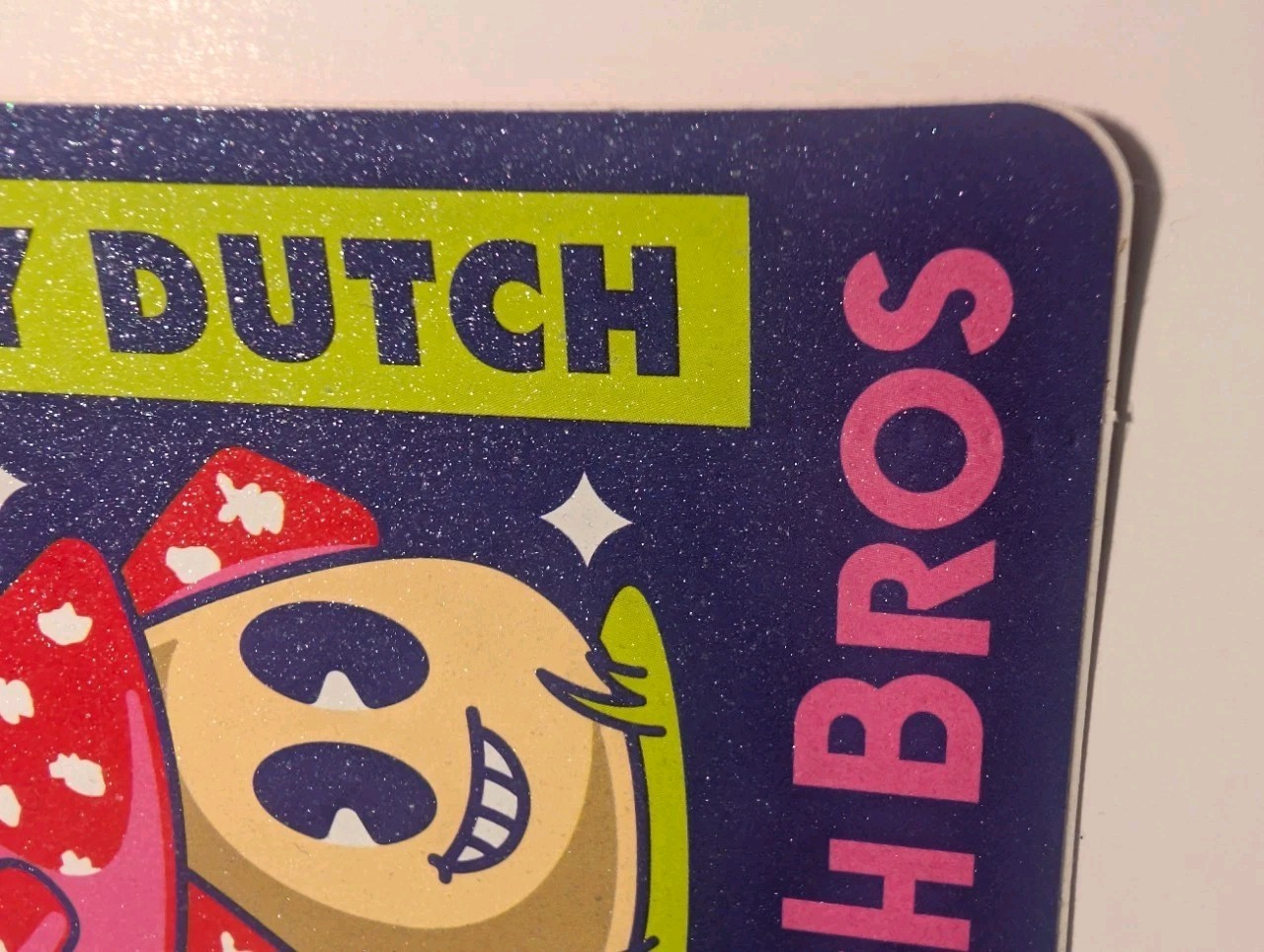 DUTCH Bros Coffee STICKER Windmill March 2023 STAY You TRUE FACE Night 2.5” x 3”