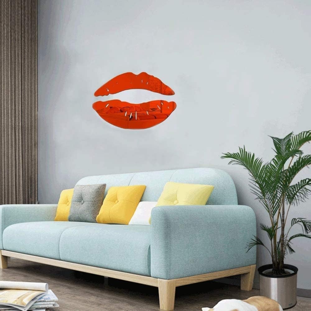 Minimalist Acrylic Kiss Shape Wall Stickers – Transform Your Space Effortlessly