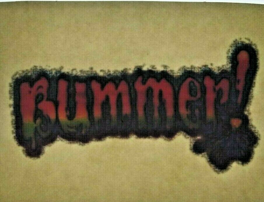 Bummer Screamin Gleamin Glitter Iron-On Decal Donruss 1970s Vintage Retro Cool